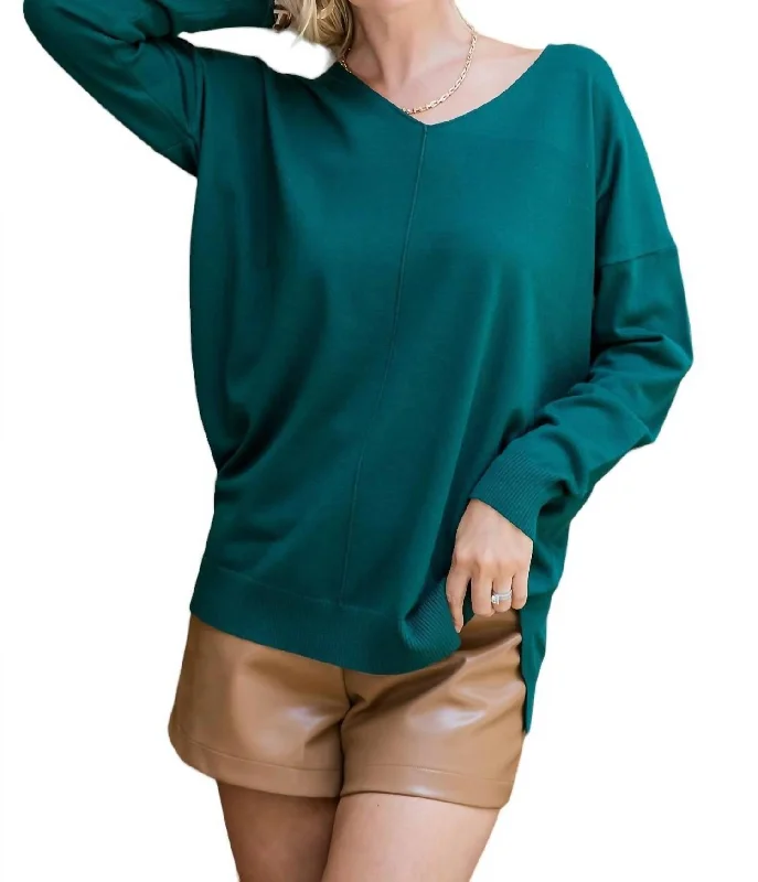 Oh How Sweet It Is Sweater Plus Size In Hunter Green