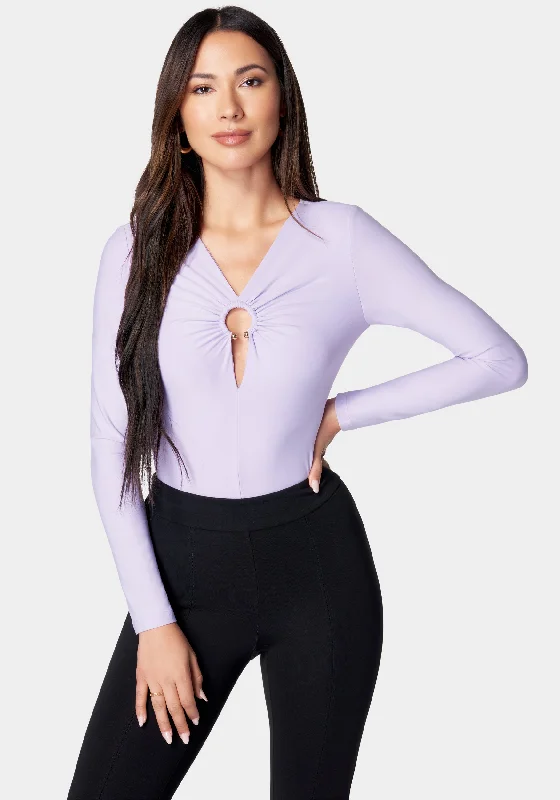 Ring Detail Long Sleeve Bodysuit