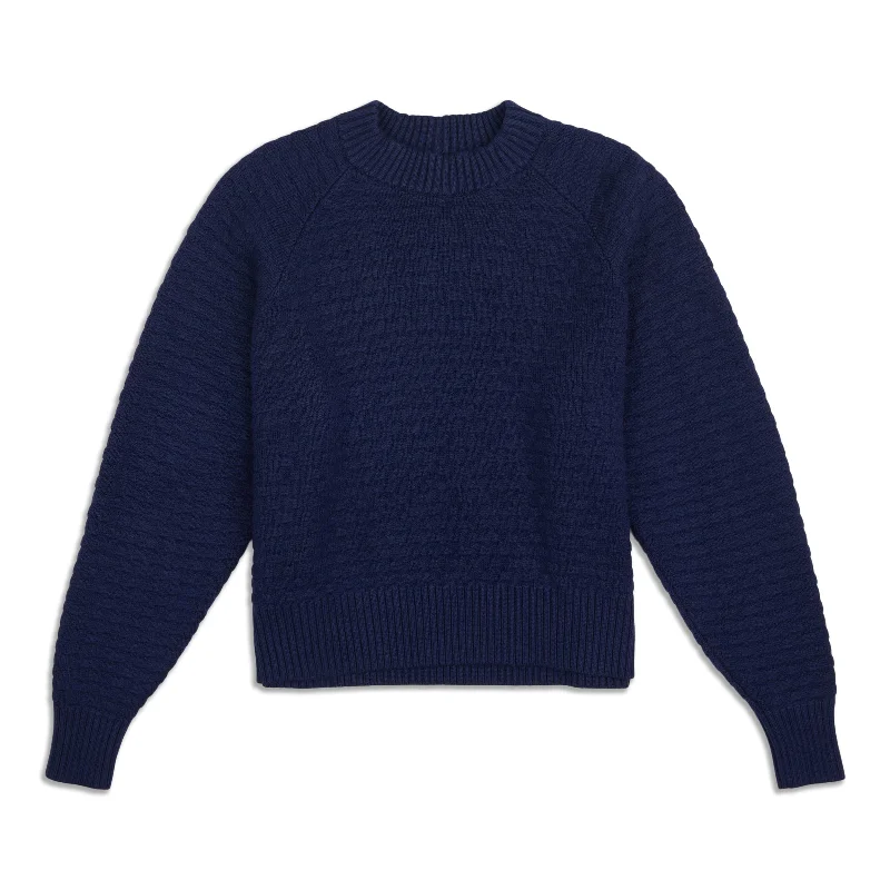 Texture Play Crew Sweater