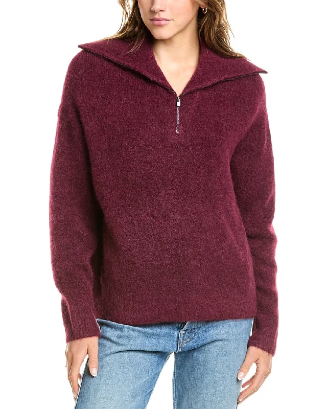 Vince 1/4-Zip Alpaca-Blend Sweater