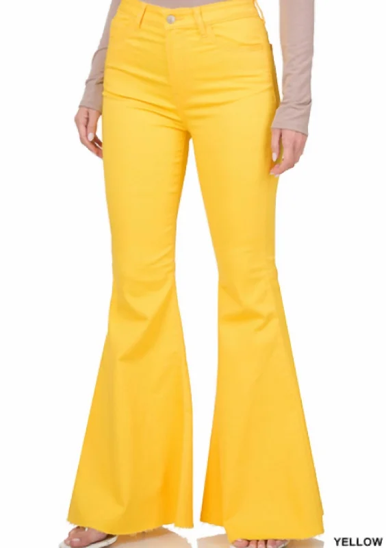 Bell Bottoms Pant In Yellow