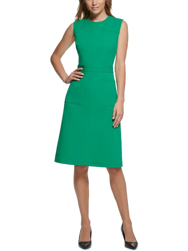 Womens Panel Knee Length Midi Dress