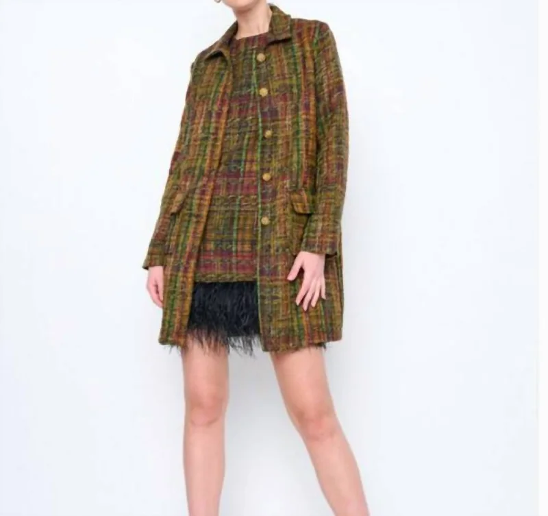 Alek Coat In Waffle Tweed