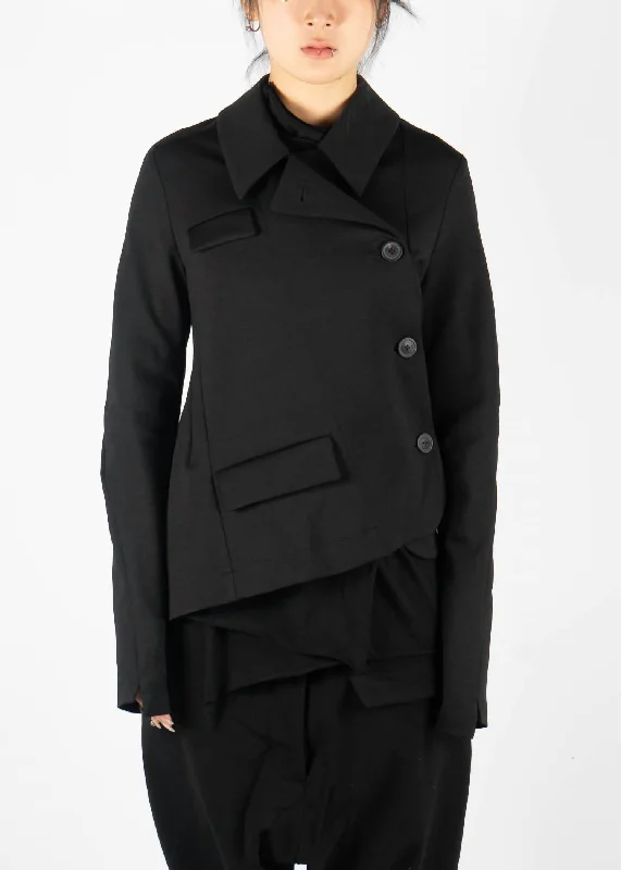 Asymmetrical Jacket In Black