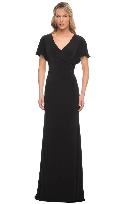 La Femme 29997 - V-Neck Fitted Evening Dress