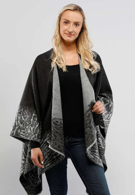 Cashmink® poncho with animal print 625505-990 Christian Paul by sidonio's