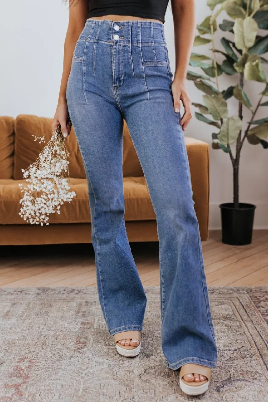 Free People Jayde Sunburst Blue Flares